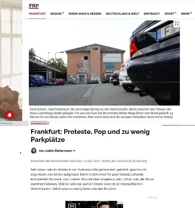 Archivvorschau: Frankfurt: Proteste, Pop und zu wenig Parkplätze – Frankfurter Neue Presse
