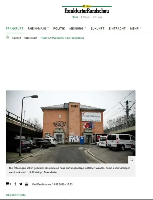 Archivvorschau: Fragen zum Musikbunker – Frankfurter Rundschau