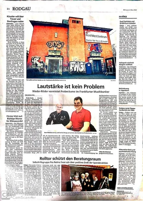 Archivvorschau: Lautstärke ist kein Problem: Proberäume im Frankfurter Musikbunker – Offenbach-Post