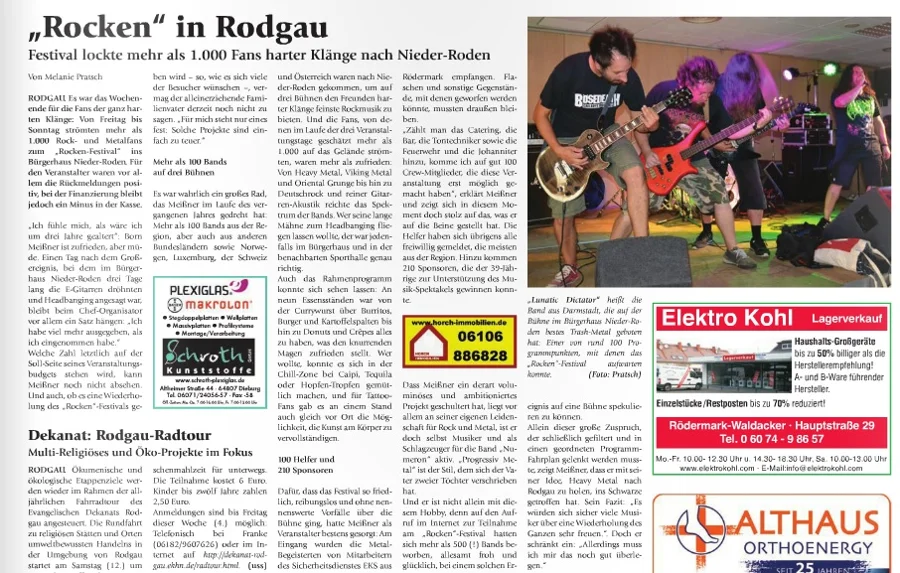 Archivvorschau: Nachbericht zum ROCKEN-Festival – Dreieich Zeitung