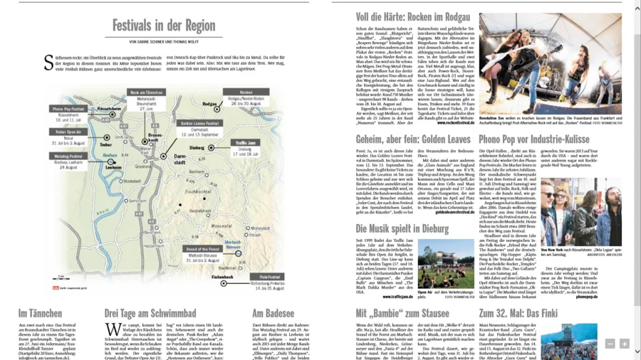 Archivvorschau: ROCKEN im Sonntags Echo – Sonntags Echo