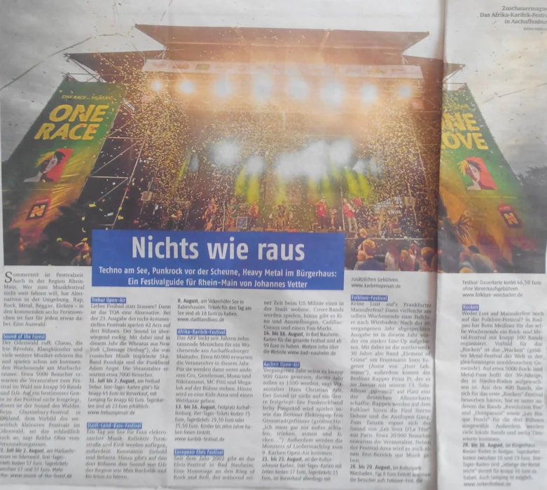 Archivvorschau: Nichts wie raus – Frankfurter Rundschau
